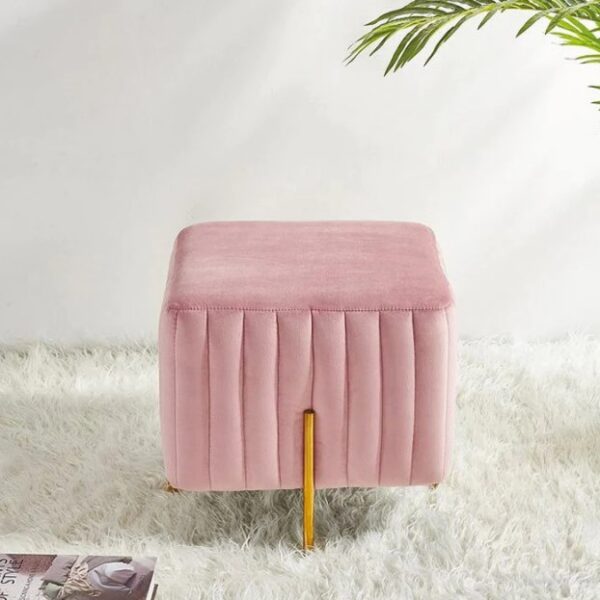 TABOURET CAREE ROYAL ROSE