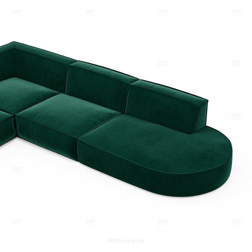360luxury Canaped angleloungeBERLO Vert 1