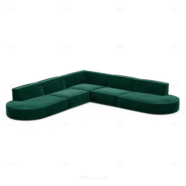 360luxury Canaped angleloungeBERLO Vert 5