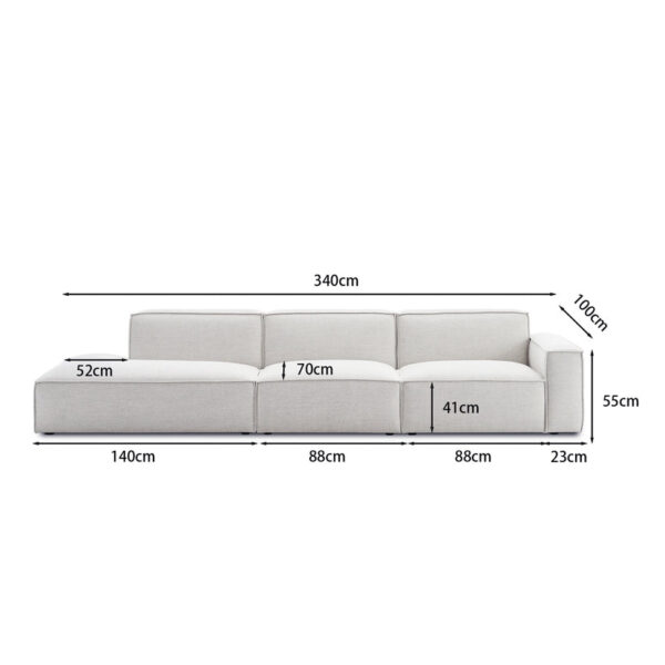 BOXTER CanapeMeridienneDroite Salon Sejour EspacedeReceptionPlan