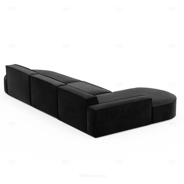 CanapeloungeenformedeLBERLO Velours Noir 3